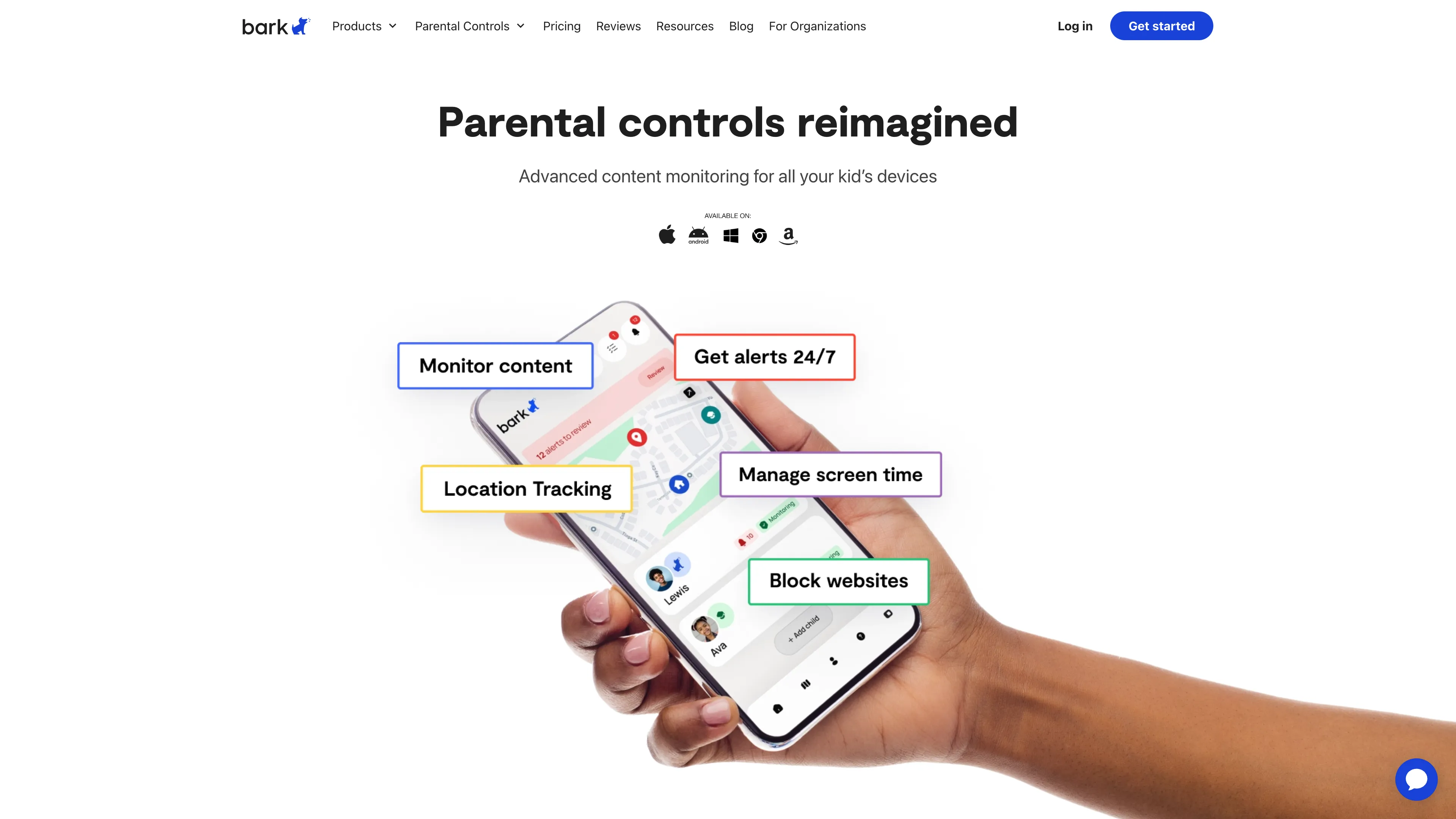 Bark's website screenshot