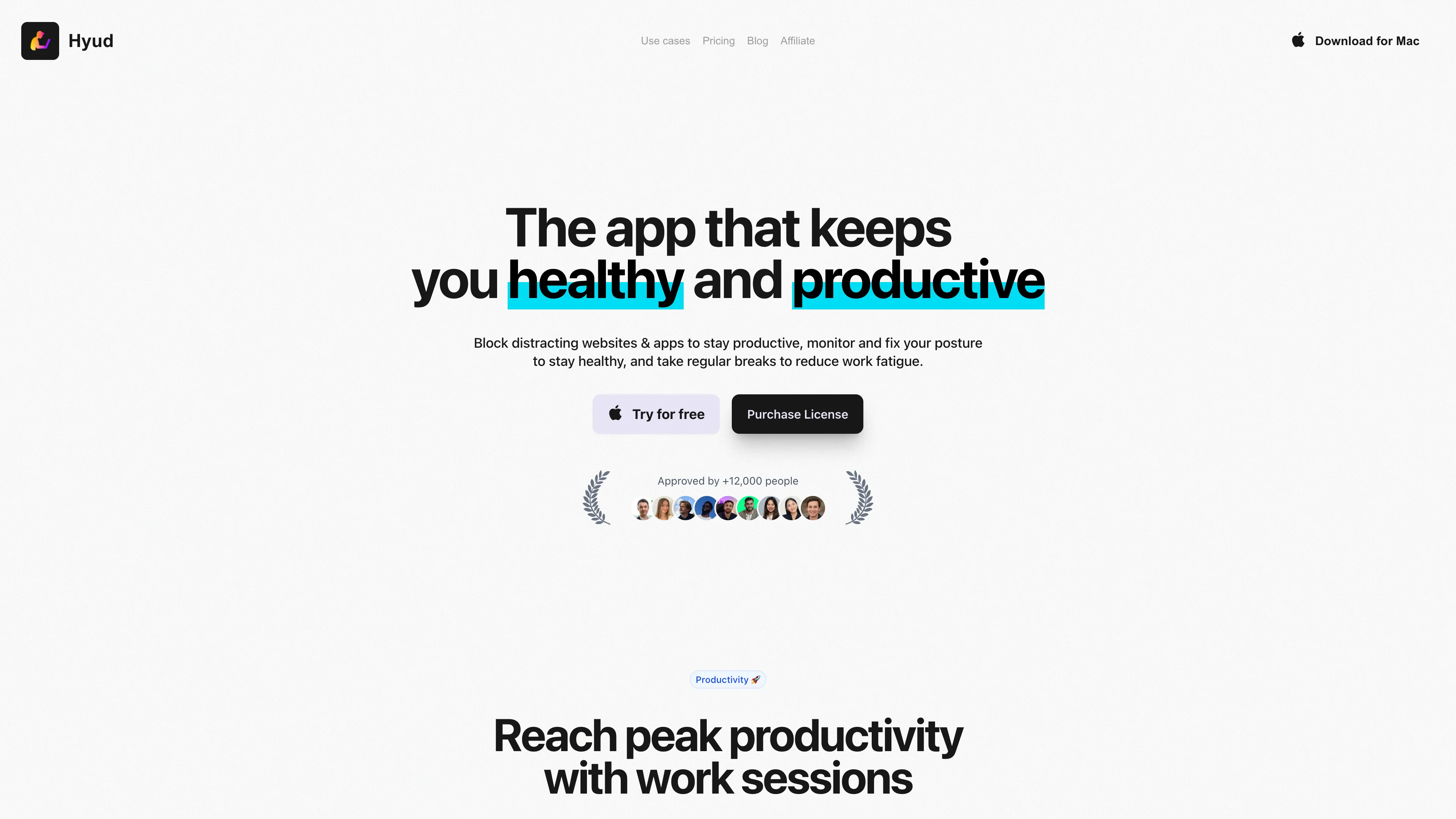 Hyud's website screenshot